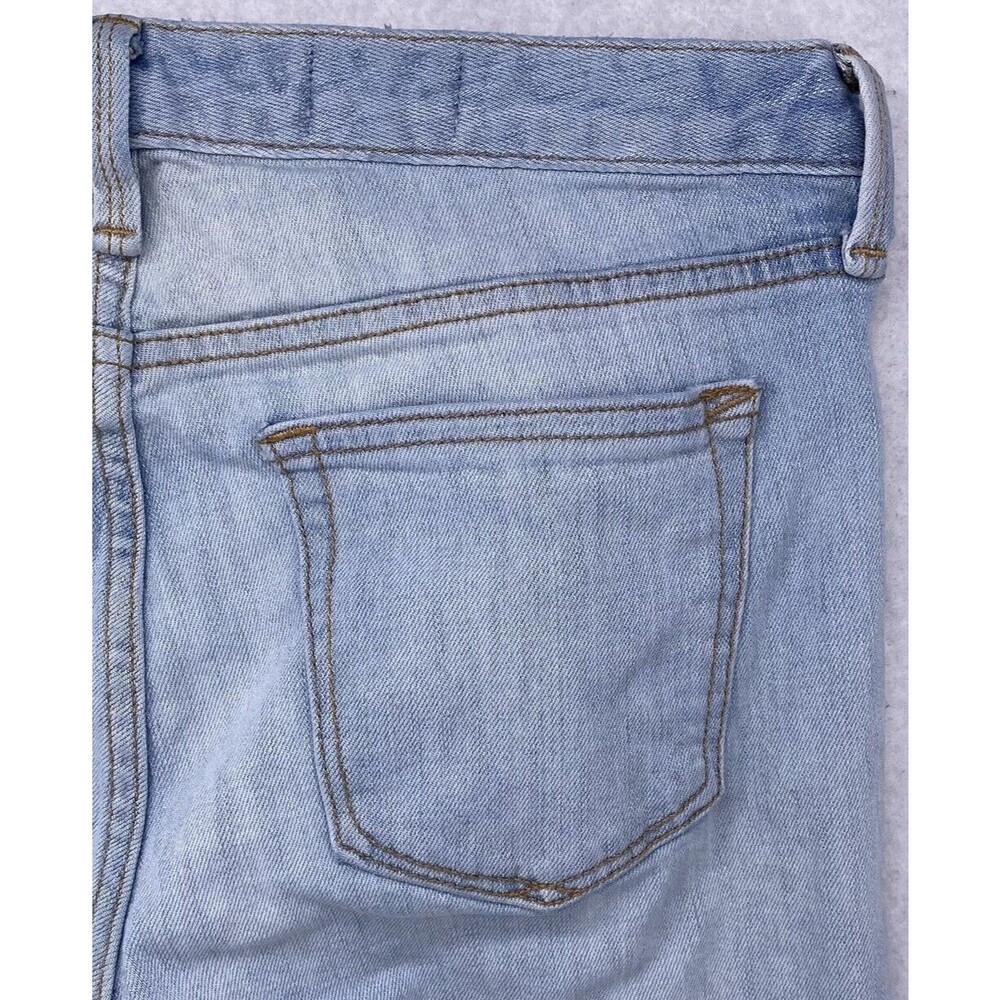 Gap 1969 Real Straight Light Wash Raw Hem Denim Jeans Women’s Size 30L (33x29) - Picture 9 of 12
